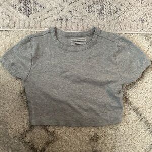 Urban Outfitters grey cropped T-shirt
